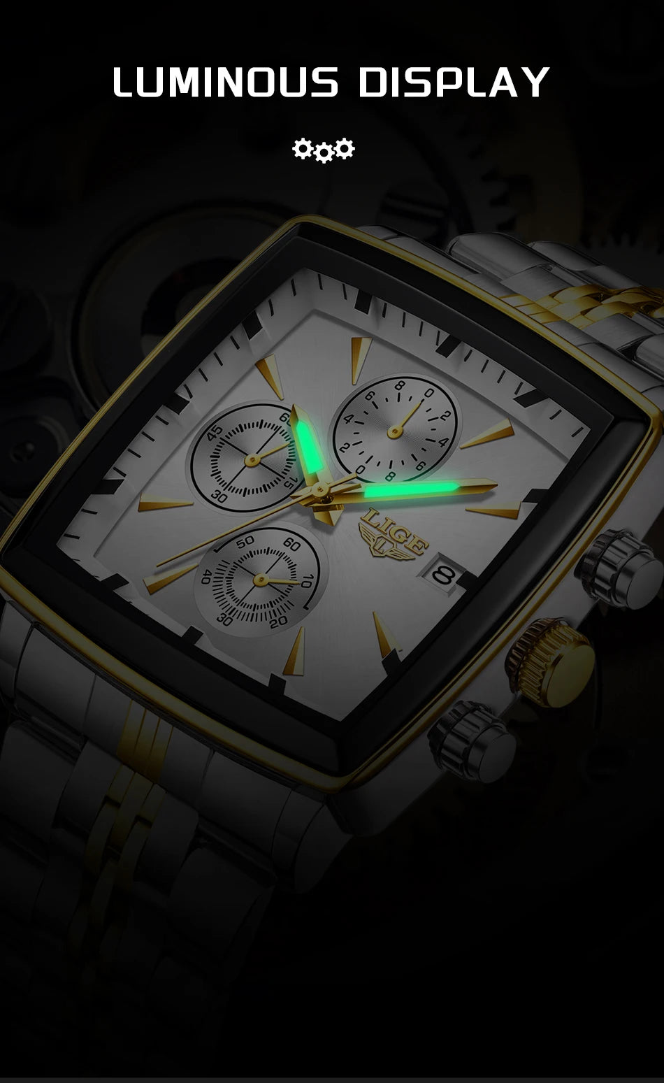 LIGE 2026 Top Brand Luxury Watches For Men Fashion Casual Quartz Wristwatches Waterproof Luminous Steel Mens Watch Couple Reloj