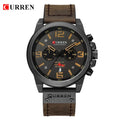 CURREN 8314 Men's Quartz Watch New Fashion Multi-function Chronograph Clock Leather Strap Calendar Simple Sports Watches for Men