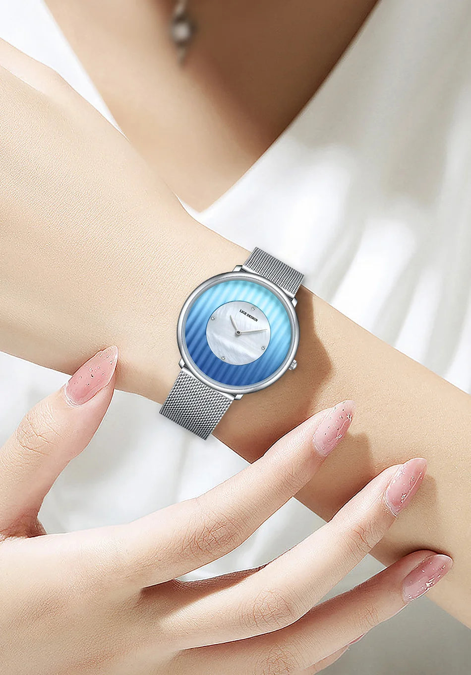 LIGE Brand Luxury Silver Watch Women Small Dial Mesh Band Ladies Watch Fashion Elegent Quartz Wristwatch Gift relogio feminino