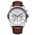 LIGE Mens Business Watches Luxury Waterproof Sport Man Watch Chronograph Genuine Leather Men Quartz Wristwatch Relogio Masculino