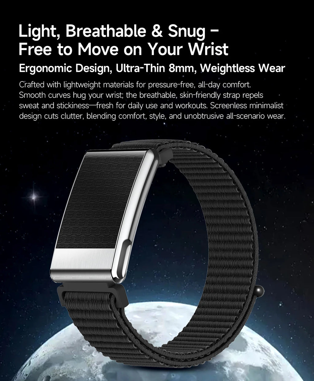 LIGE ECG Smart Watch for Men  Women Sports Fitness Temperature Health Monitoring Waterproof Wristbands No Screen Smart Bracelet