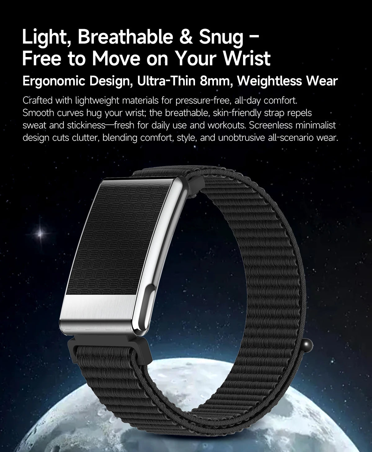 LIGE ECG Smart Watch for Men  Women Sports Fitness Temperature Health Monitoring Waterproof Wristbands No Screen Smart Bracelet