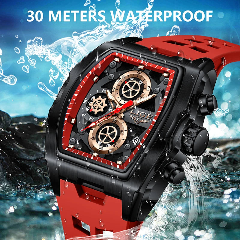 LIGE 2026 Men's watches quartz Luxury Brand Fashion Sports Waterproof Chronograph Automatic Date watches for men reloj hommes