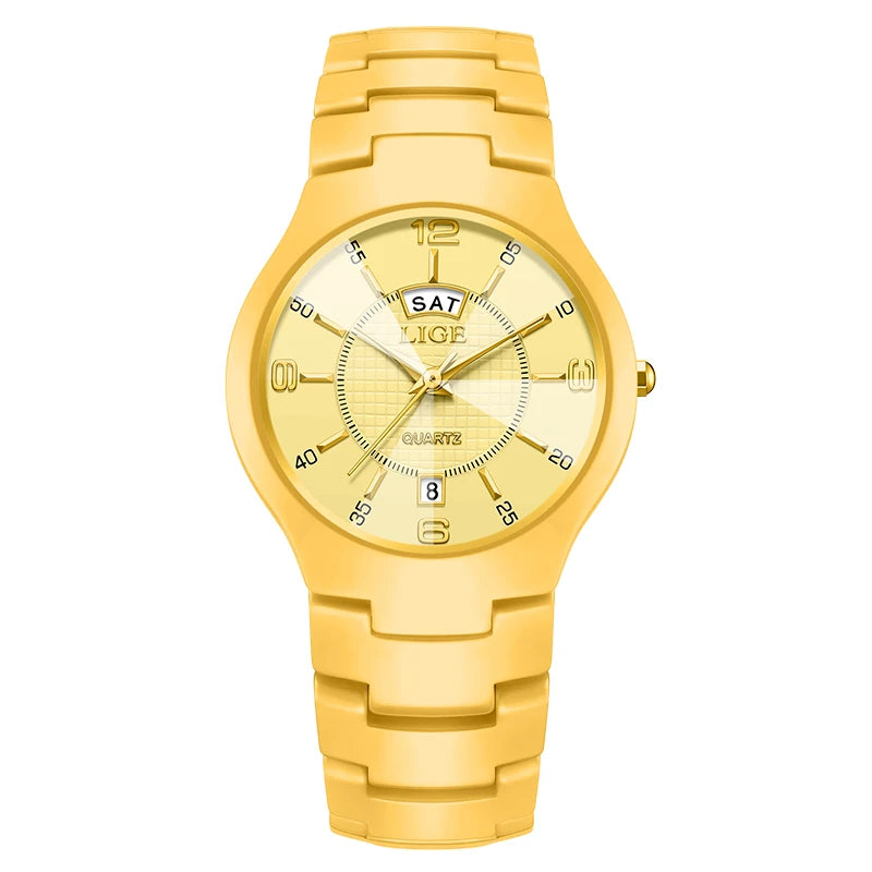 LIGE 2026 Elegant Ceramic Womens Watch Luxury Fashion Quartz Wristwatches Waterproof Date Week Watches Ladies Gifts Reloj Mujer