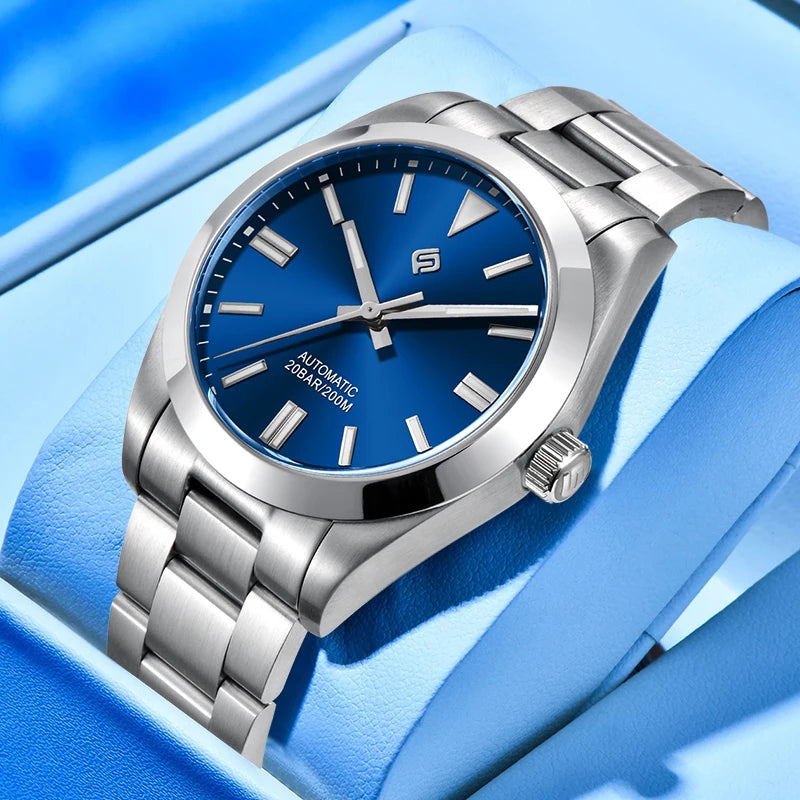 LIGE TERAMI Mechanical Mens Watches Business Top Brand Luxury Automatic Movement 316L Stainless Steel Waterproof WristWatch NH35