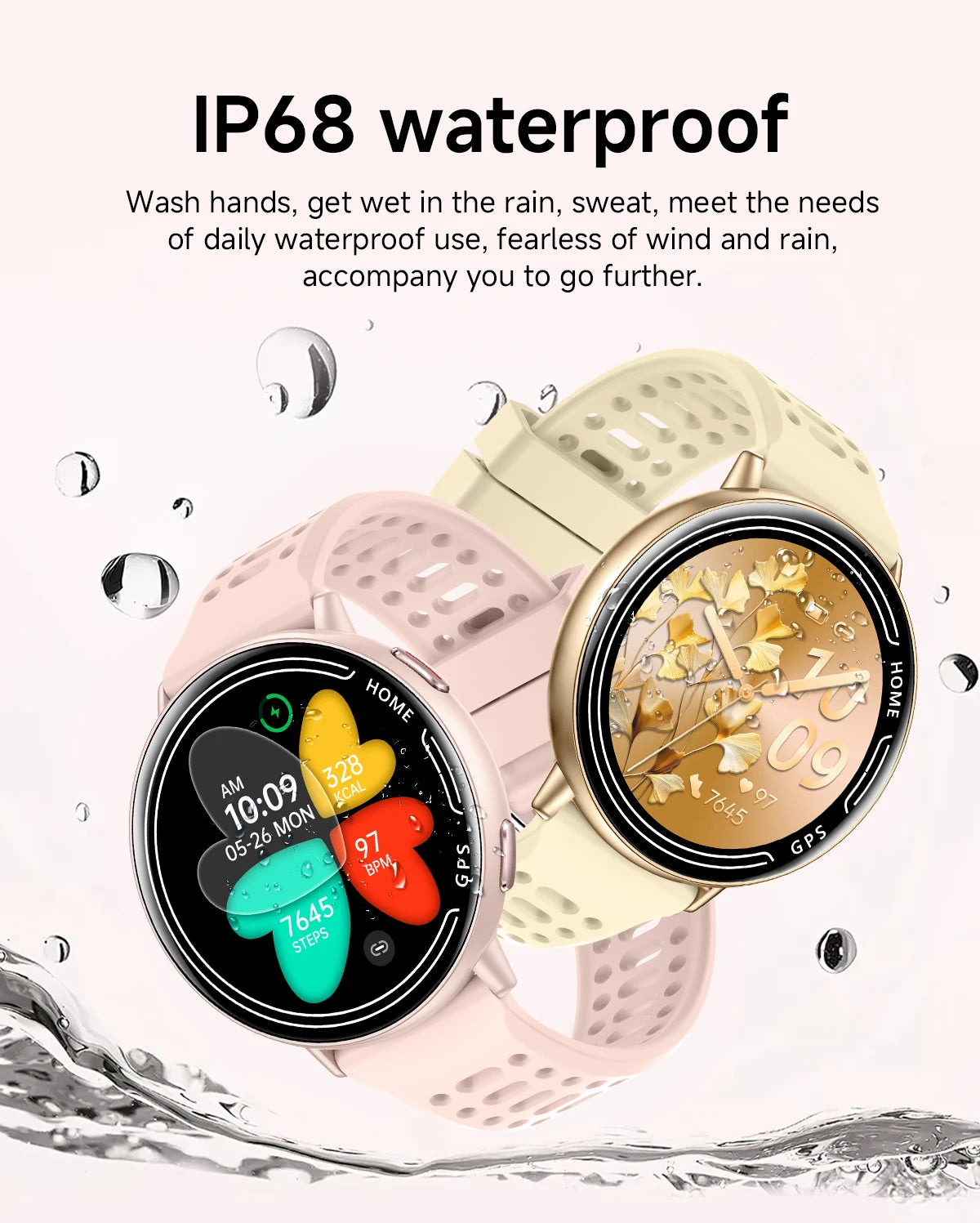 LIGE 2026 Women Sports Smart Watch New Built-in GPS Bluetooth Call 1.39'' Display Heart Rate Monitor 1ATM Waterproof SmartWatch