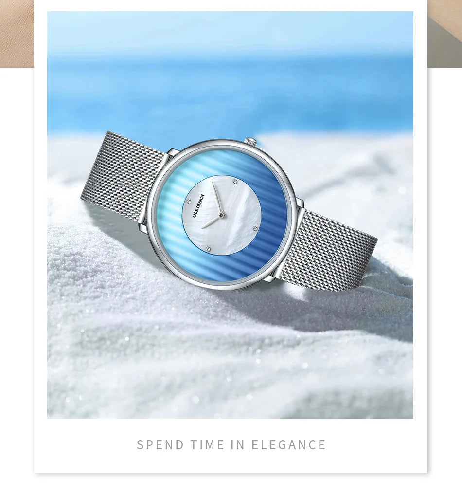 LIGE Brand Luxury Silver Watch Women Small Dial Mesh Band Ladies Watch Fashion Elegent Quartz Wristwatch Gift relogio feminino