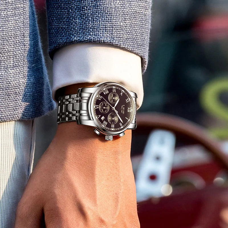 2024 LIGE Fashion Mens Watches Top Brand Luxury Quartz Wrist Watch for Men  Waterproof Sport Chronograph Watch Relogio Masculino