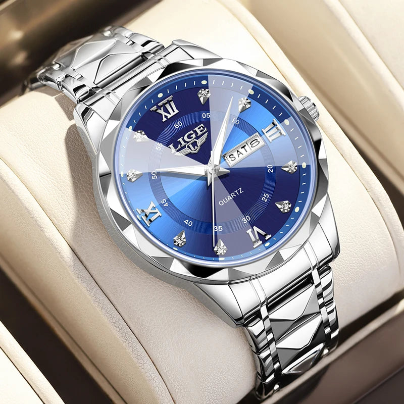 New Original LIGE Ladies Luminous Watches Simple Elegant Round Quartz Wrist Watch For Women Sport Waterproof Diamond Watch Women