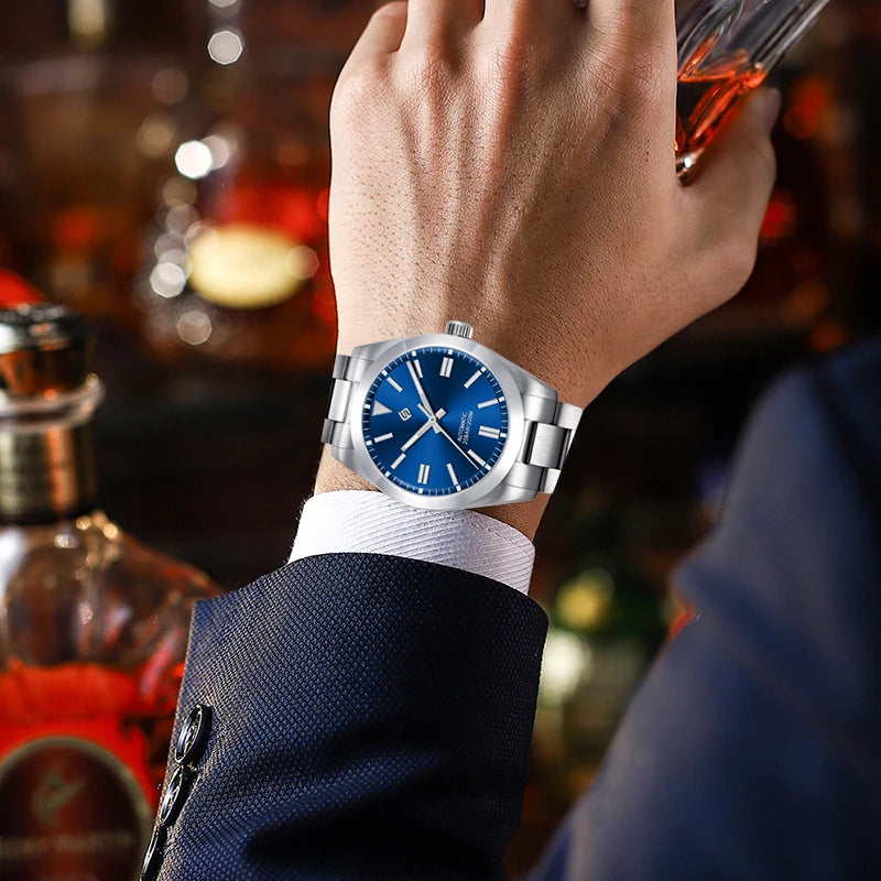 LIGE TERAMI Mechanical Mens Watches Business Top Brand Luxury Automatic Movement 316L Stainless Steel Waterproof WristWatch NH35