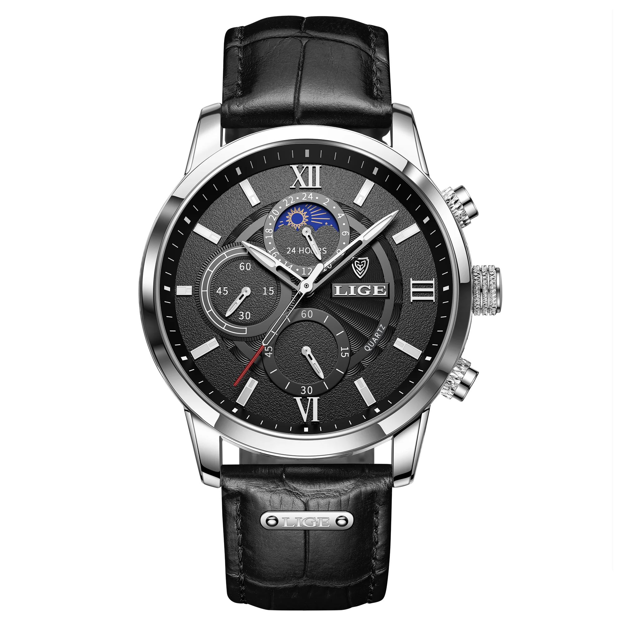 LIGE New Mens Watches Top Brand Luxury Brown Leather Casual Quartz Watch Men Sport Waterproof Clock Watch Relogio Masculino