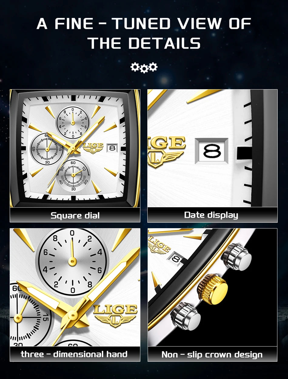 LIGE 2026 Top Brand Luxury Watches For Men Fashion Casual Quartz Wristwatches Waterproof Luminous Steel Mens Watch Couple Reloj