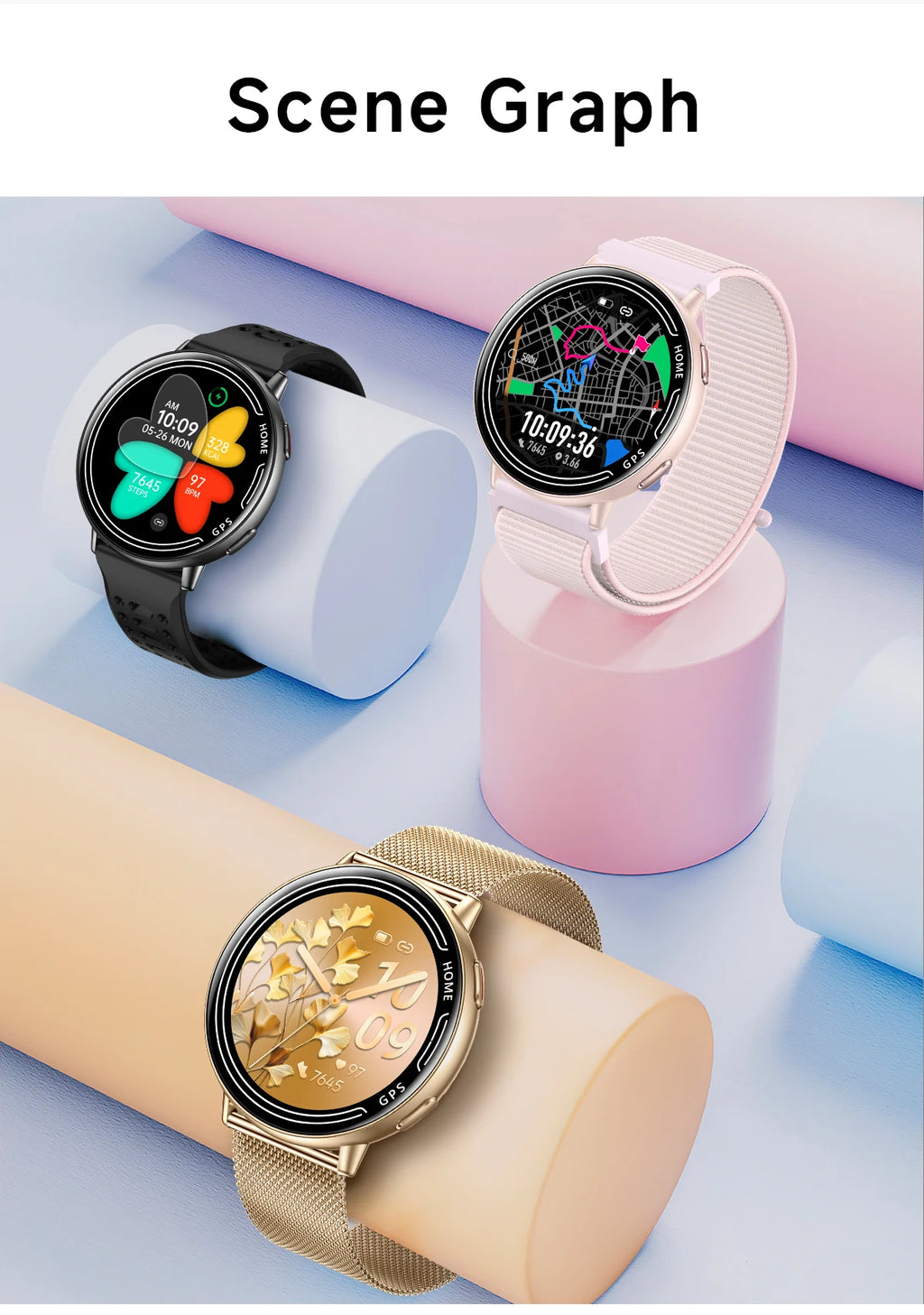 LIGE 2026 Women Sports Smart Watch New Built-in GPS Bluetooth Call 1.39'' Display Heart Rate Monitor 1ATM Waterproof SmartWatch