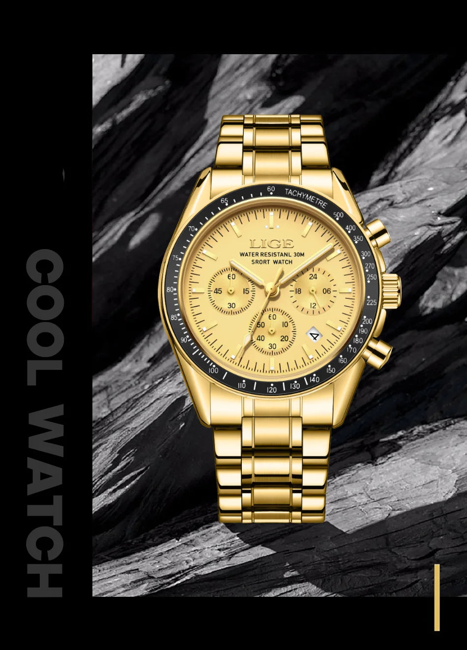 LIGE Fashion Mens Watches Top Brand Luxury Business Watch For Men Full Steel Waterproof Quartz Chronograph Relogios Masculino